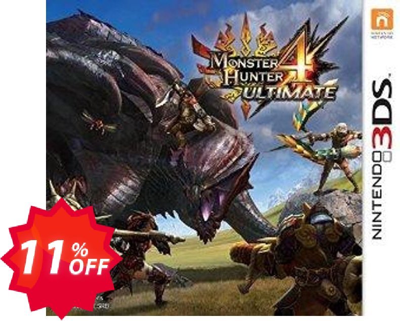 Monster Hunter 4 Ultimate 3DS - Game Code Coupon code 11% discount 