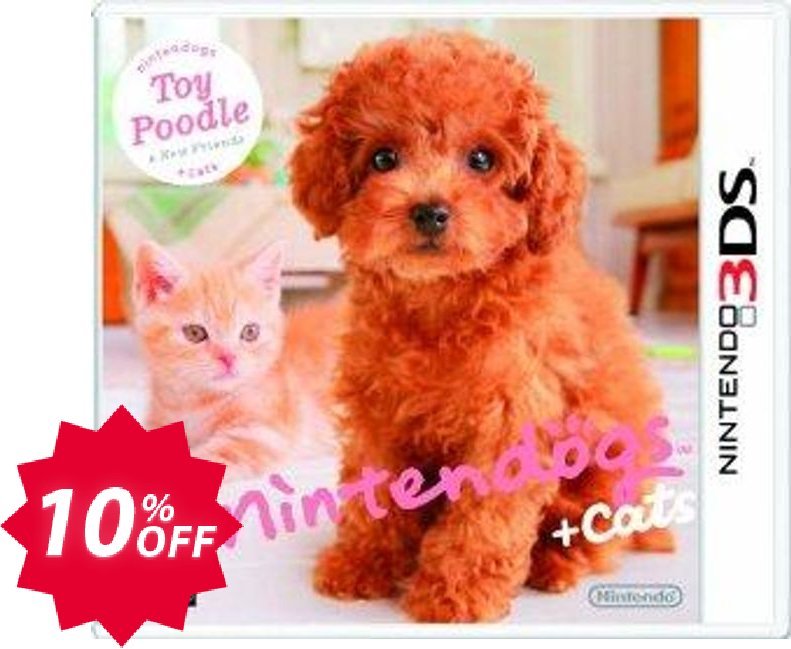 Nintendogs + Cats - Toy Poodle + New Friends 3DS - Game Code Coupon code 10% discount 