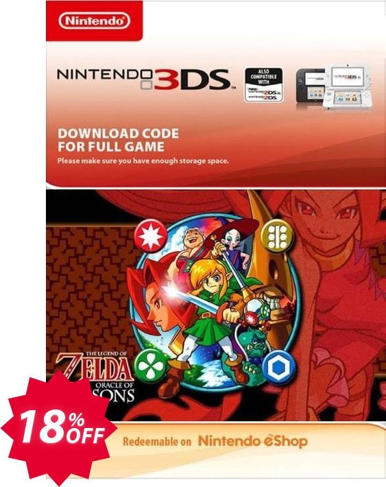 The Legend of Zelda: Oracle of Seasons 3DS Coupon code 18% discount 