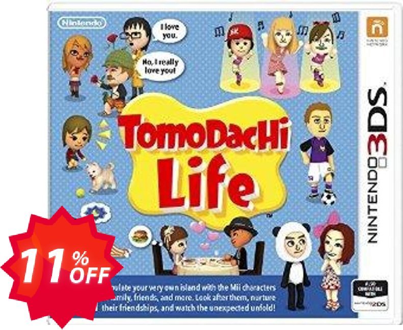 Tomodachi Life 3DS - Game Code Coupon code 11% discount 