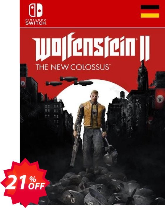Wolfenstein II 2 The New Colossus Switch, Germany  Coupon code 21% discount 