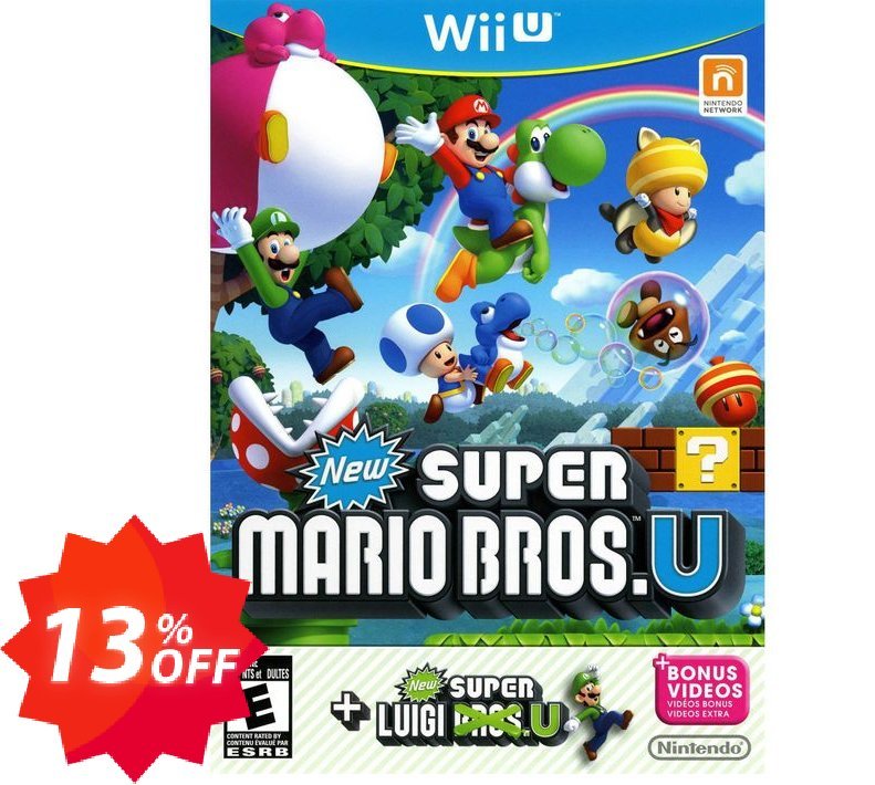 New Super Mario Bros + New Super Luigi Wii U - Game Code Coupon code 13% discount 