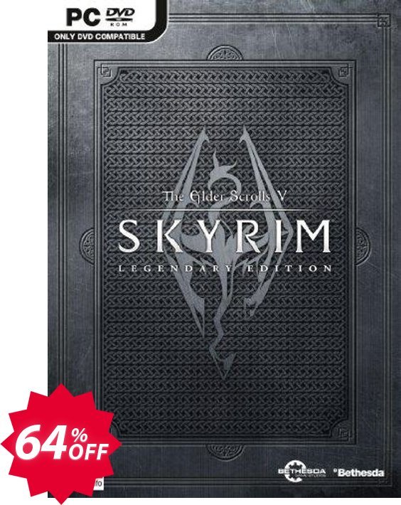 The Elder Scrolls V 5: Skyrim Legendary Edition, PC  Coupon code 64% discount 