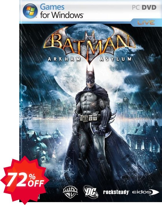 Batman: Arkham Asylum PC Coupon code 72% discount 