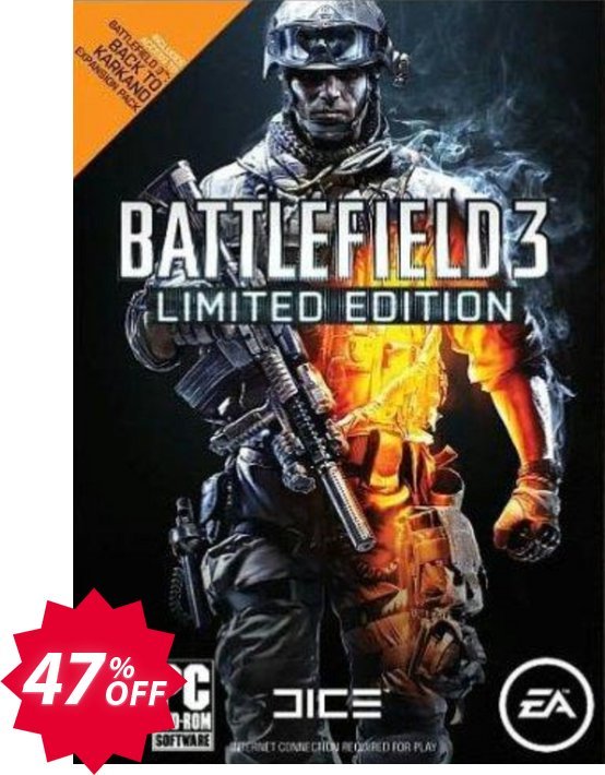 Battlefield 3 Limited Edition PC Coupon code 47% discount 