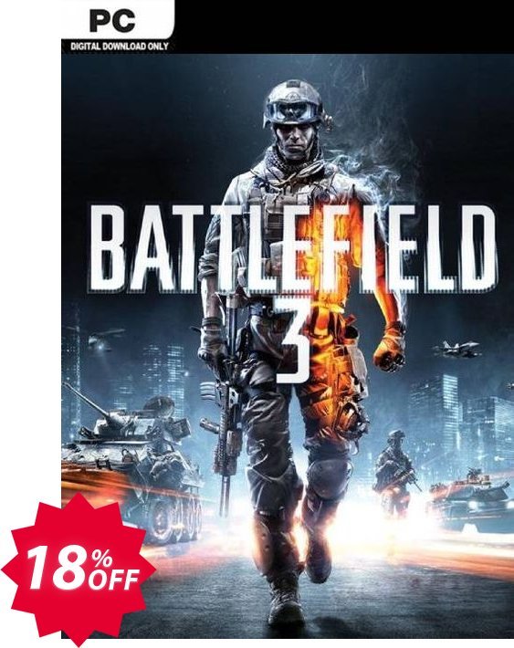 Battlefield 3, PC  Coupon code 18% discount 