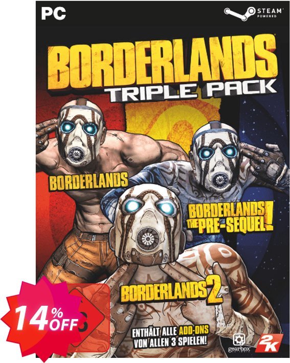 Borderlands: Triple Pack PC Coupon code 14% discount 