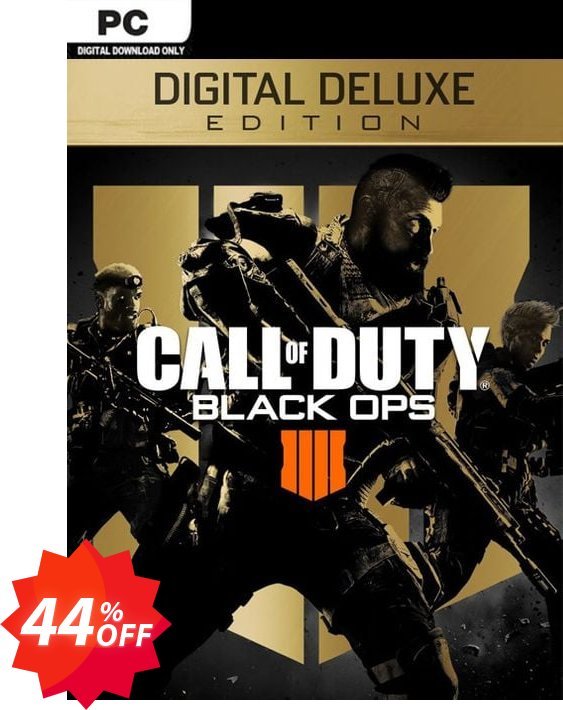 Call of Duty, COD Black Ops 4 Deluxe Edition PC, EU  Coupon code 44% discount 