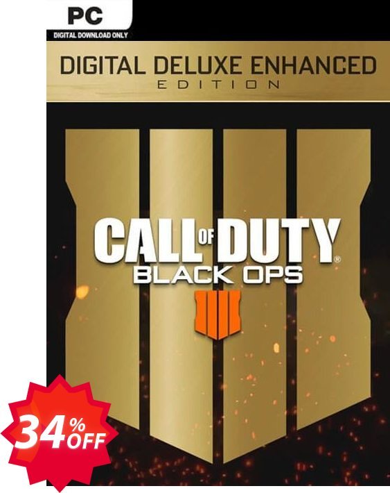 Call of Duty, COD Black Ops 4 Deluxe Enhanced Edition PC, APAC  Coupon code 34% discount 