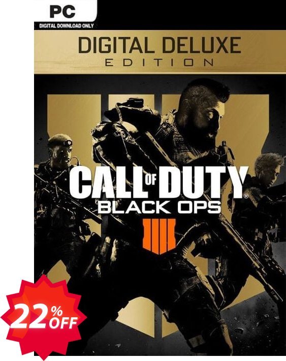 Call of Duty, COD Black Ops 4 Digital Deluxe PC, APAC  Coupon code 22% discount 