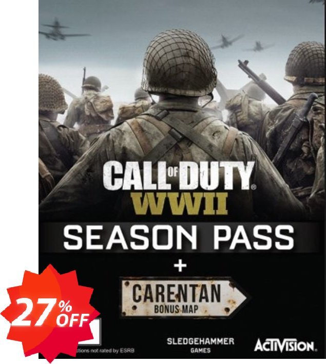 Call of Duty, COD WWII Season Pass PC Coupon code 27% discount 