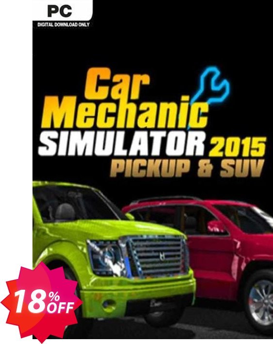 Car Mechanic Simulator 2015 PickUp & SUV PC Coupon code 18% discount 
