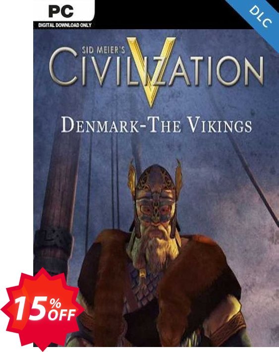 Civilization V Civ and Scenario Pack Denmark, The Vikings PC Coupon code 15% discount 