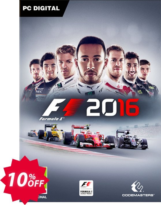 F1 2016 PC Coupon code 10% discount 