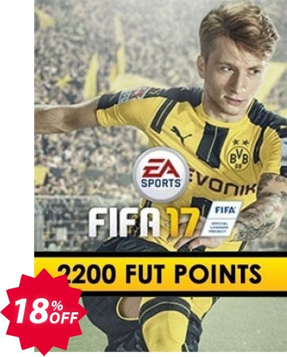 FIFA 17: 2200 FUT Points PC Coupon code 18% discount 