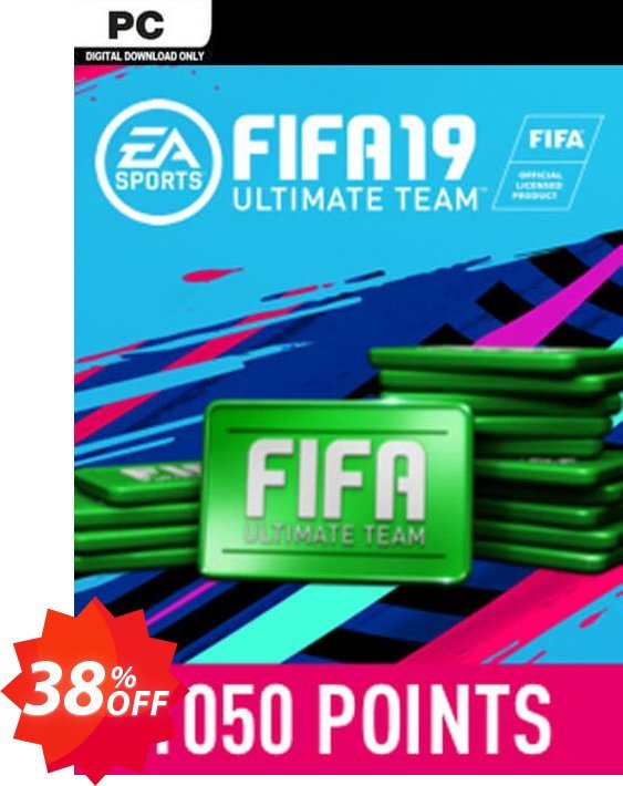 FIFA 19 - 1050 FUT Points PC Coupon code 38% discount 