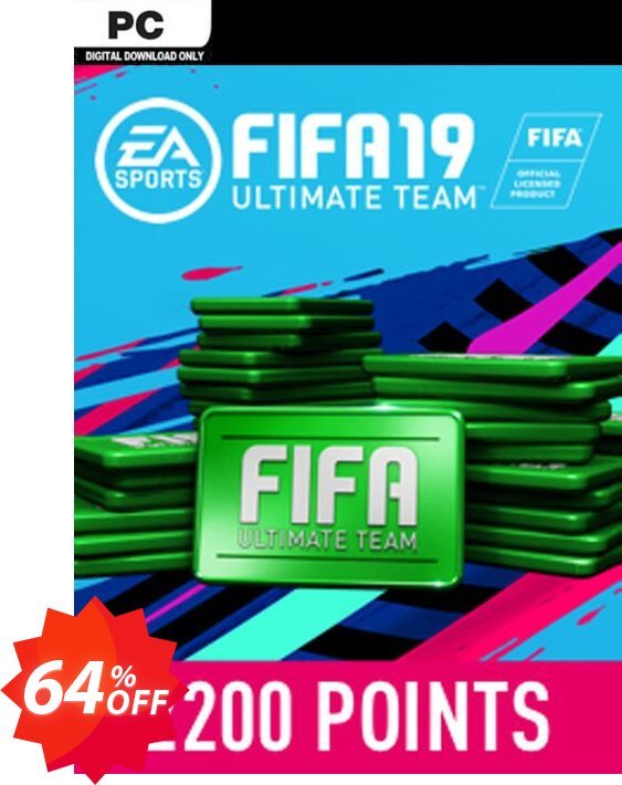 FIFA 19 - 2200 FUT Points PC Coupon code 64% discount 