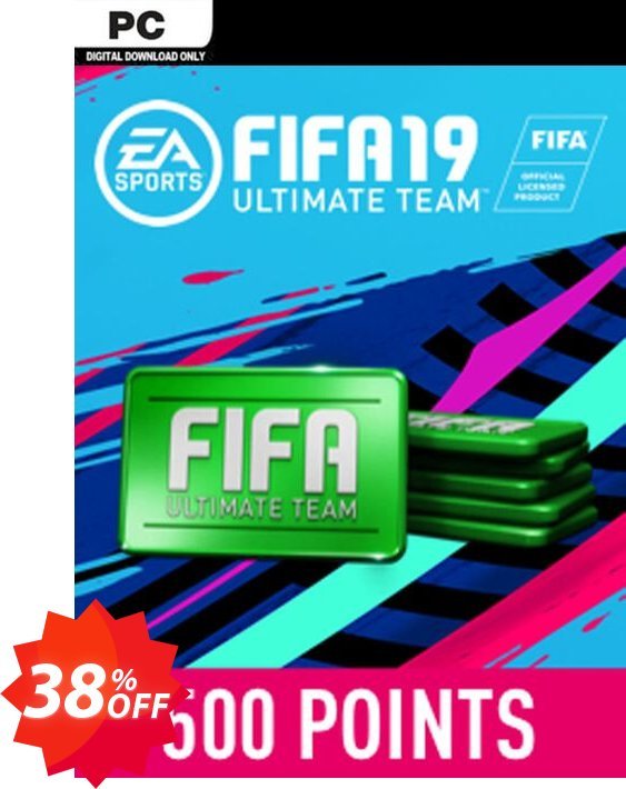 FIFA 19 - 500 FUT Points PC Coupon code 38% discount 
