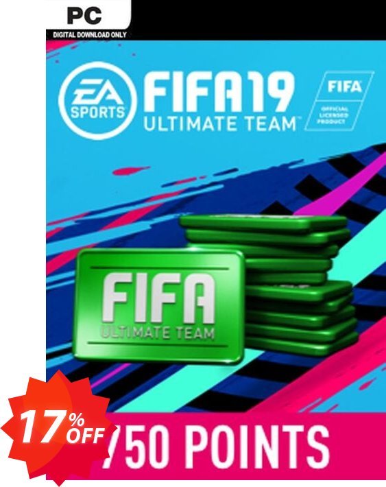 FIFA 19 - 750 FUT Points PC Coupon code 17% discount 