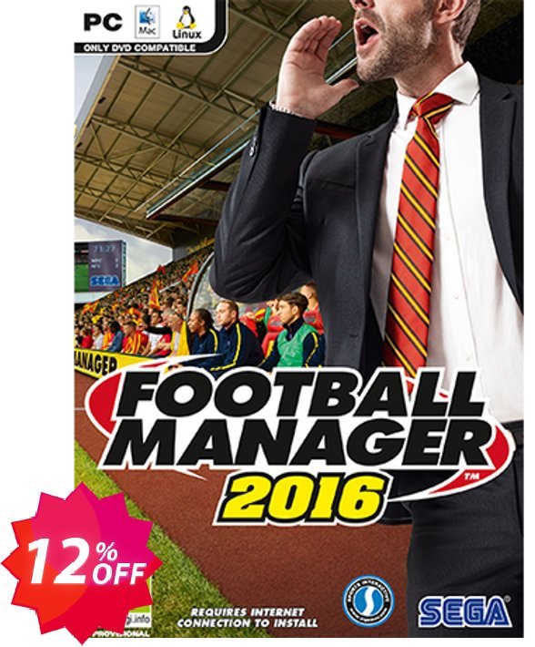 Football Manager 2016 PC/MAC Coupon code 12% discount 