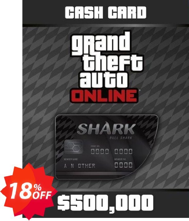 Grand Theft Auto Online, GTA V 5 : Bull Shark Cash Card PC Coupon code 18% discount 