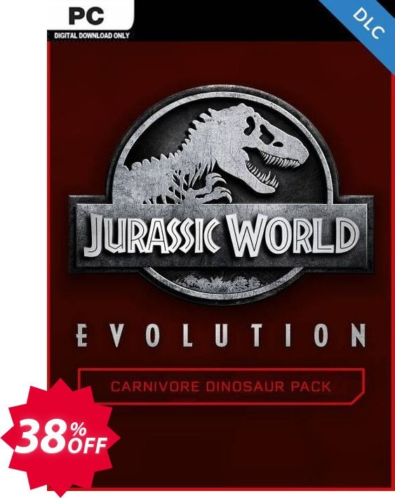 Jurassic World Evolution PC: Carnivore Dinosaur Pack DLC Coupon code 38% discount 