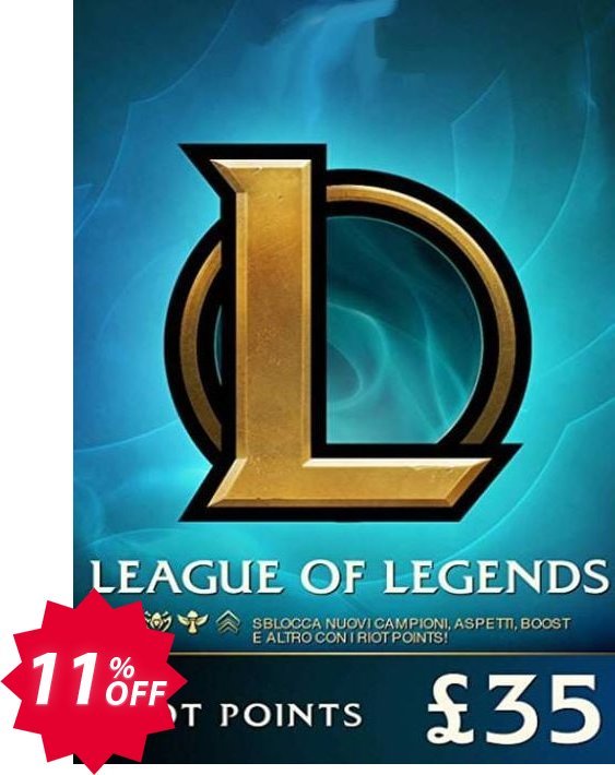 League of Legends 5480 Riot Points, EU - West  Coupon code 11% discount 