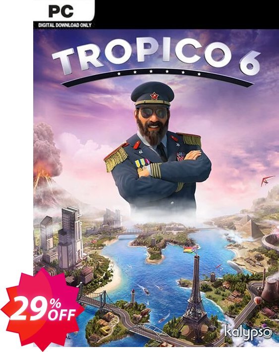 Tropico 6 PC, EU  Coupon code 29% discount 