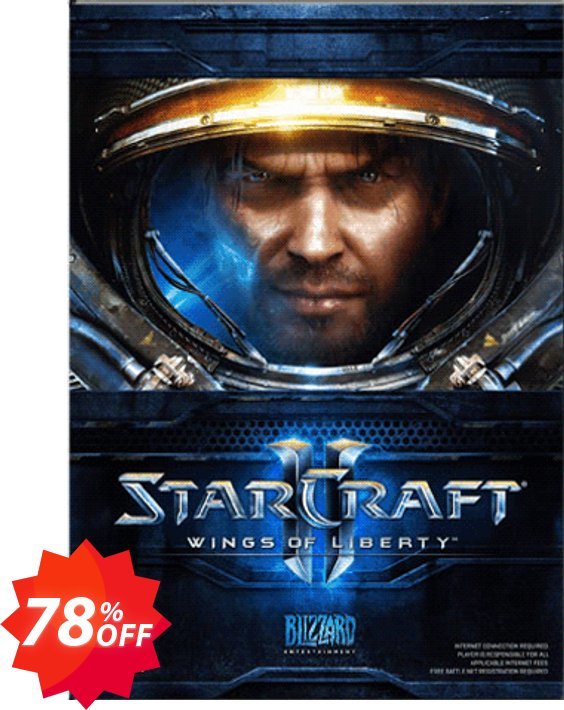Starcraft II 2: Wings of Liberty, PC/MAC  Coupon code 78% discount 
