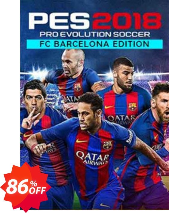Pro Evolution Soccer, PES 2018 - Barcelona Edition PC Coupon code 86% discount 
