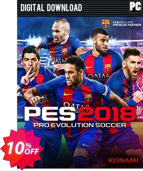 Pro Evolution Soccer, PES 2018 - Standard Edition PC Coupon code 10% discount 