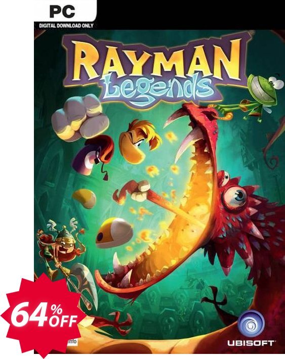 Rayman Legends PC Coupon code 64% discount 