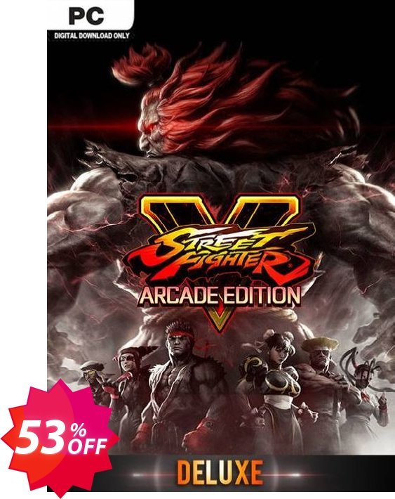 Street Fighter V 5: Arcade Edition Deluxe PC Coupon code 53% discount 