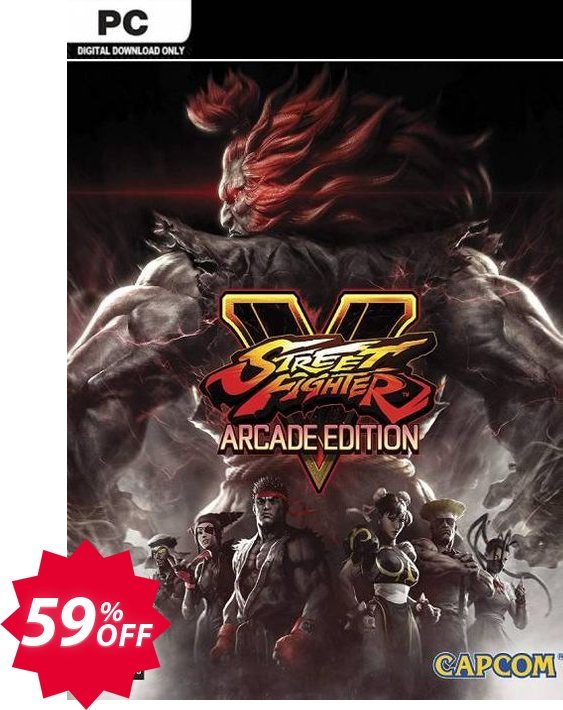 Street Fighter V 5: Arcade Edition PC Coupon code 59% discount 