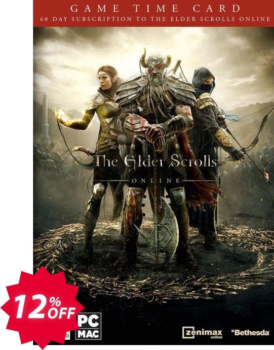 The Elder Scrolls Online - 60 Day Game Time Card PC Coupon code 12% discount 