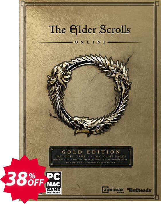 The Elder Scrolls Online Gold Edition PC Coupon code 38% discount 