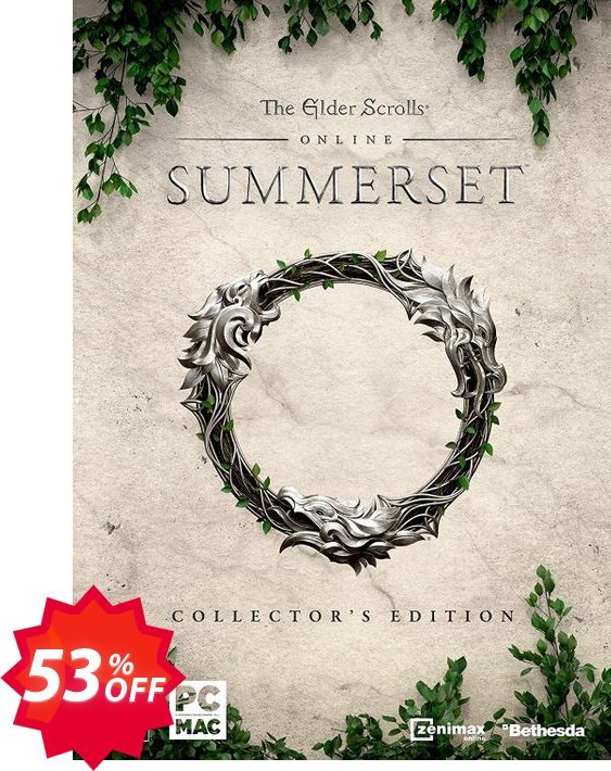 The Elder Scrolls Online Summerset Collectors Edition PC Coupon code 53% discount 