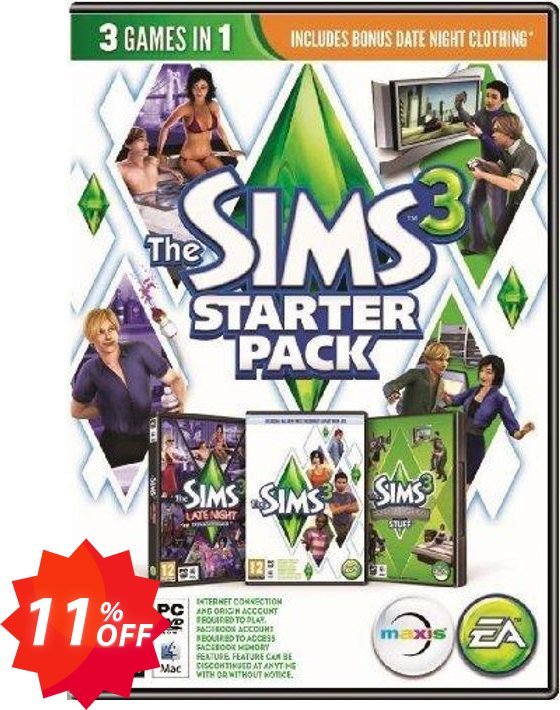 The Sims 3: Starter Bundle PC Coupon code 11% discount 
