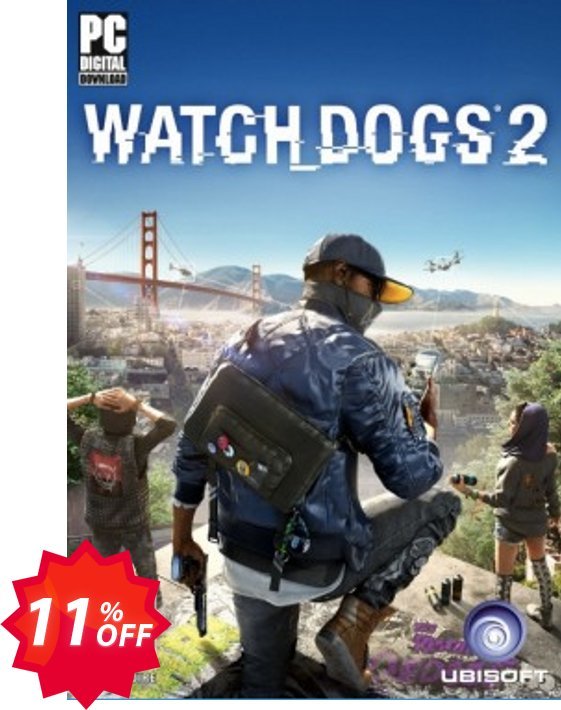 Watch Dogs 2 PC, Asia  Coupon code 11% discount 