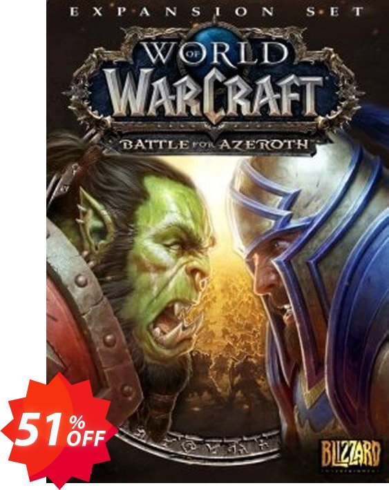 World of Warcraft Battle for Azeroth DLC PC, US  Coupon code 51% discount 