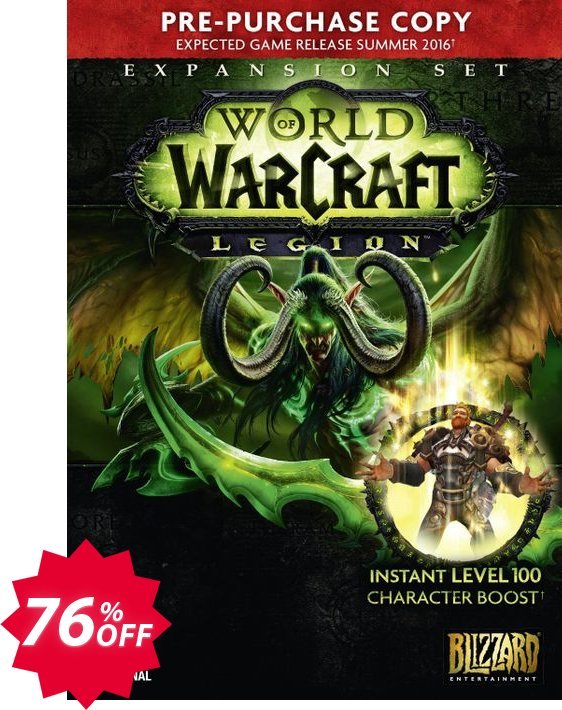 World of Warcraft, WoW : Legion PC/MAC, EU  Coupon code 76% discount 