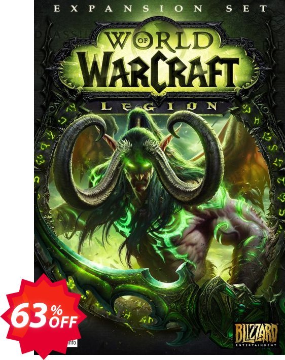 World of Warcraft, WoW - Legion PC/MAC, EU  Coupon code 63% discount 