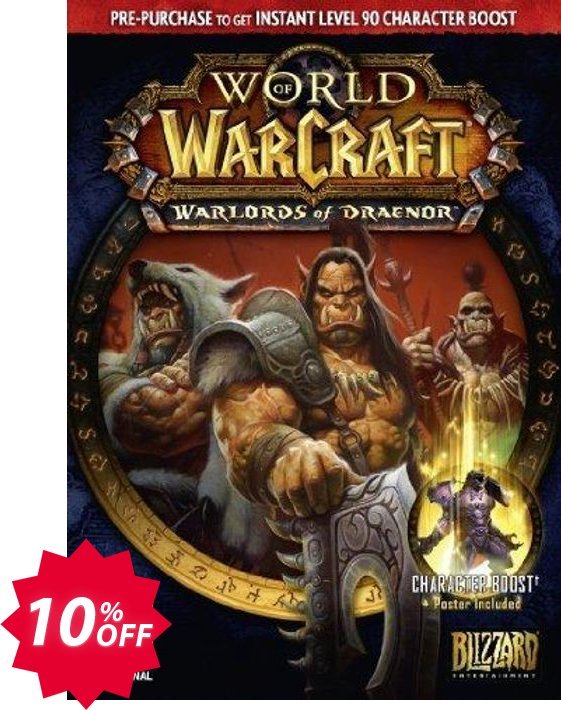 World of Warcraft, WoW : Warlords of Draenor Pack PC/MAC Coupon code 10% discount 