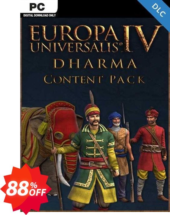 Europa Universalis IV 4 Dharma Content Pack PC Coupon code 88% discount 