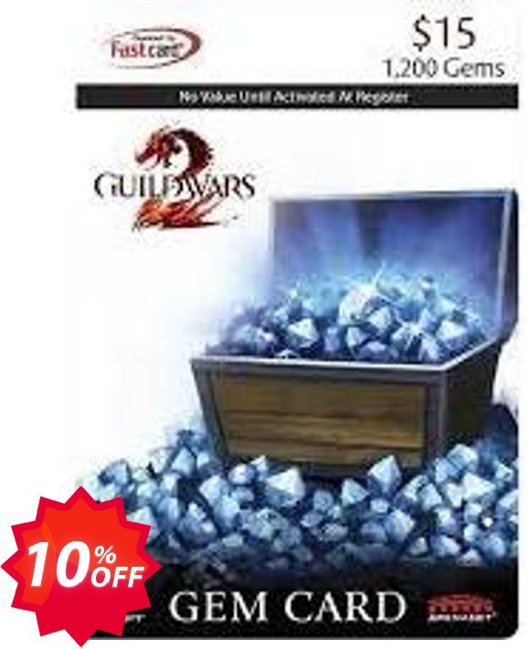 Guild Wars 2 Gem Card 1200, PC  Coupon code 10% discount 