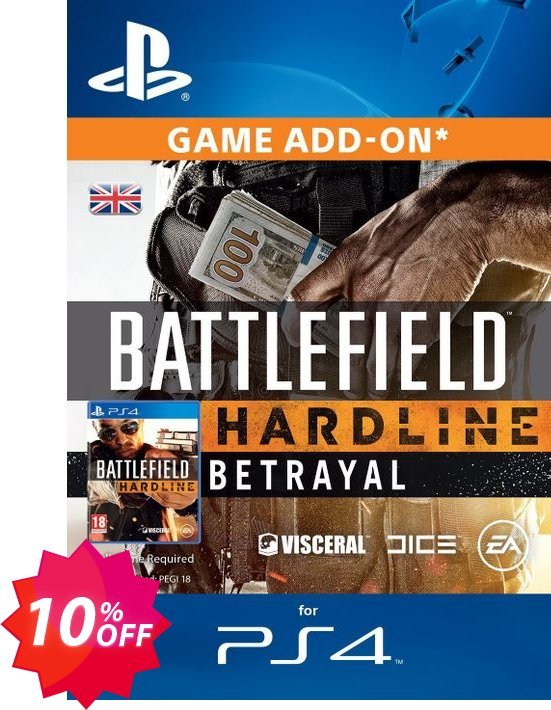 Battlefield Hardline Betrayal DLC PS4 Coupon code 10% discount 