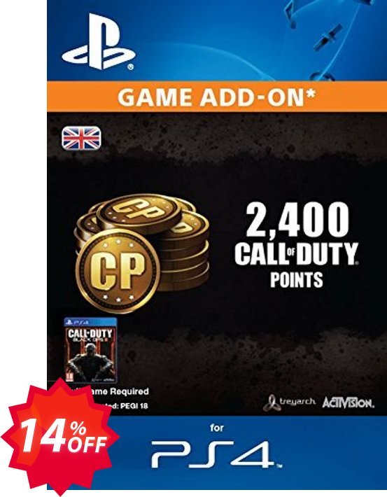 Call of Duty, COD Black Ops III 3 Points 2000, +400 PS4 Coupon code 14% discount 