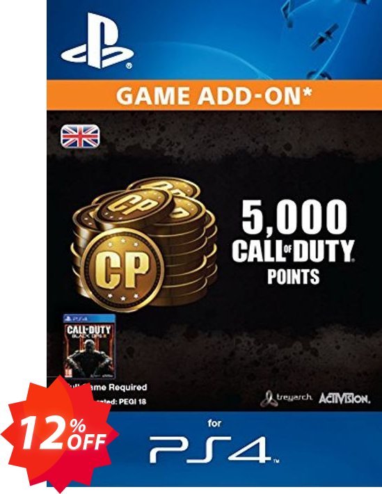 Call of Duty, COD Black Ops III 3 Points 4000, +1000 PS4 Coupon code 12% discount 