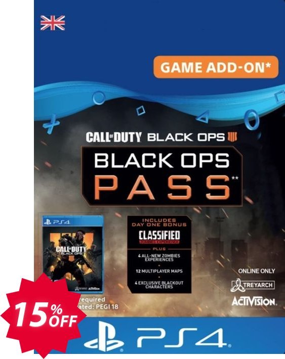 Call of Duty, COD Black Ops 4 - Black Ops Pass PS4 Coupon code 15% discount 