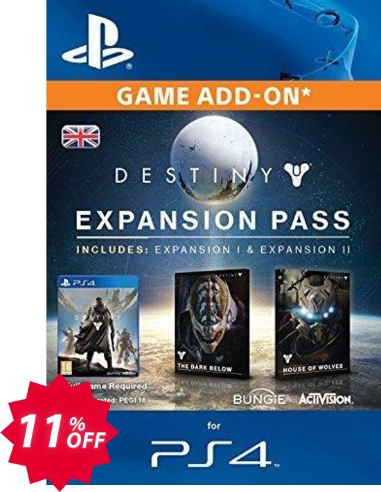 Destiny Expansion Pass PS4 Coupon code 11% discount 